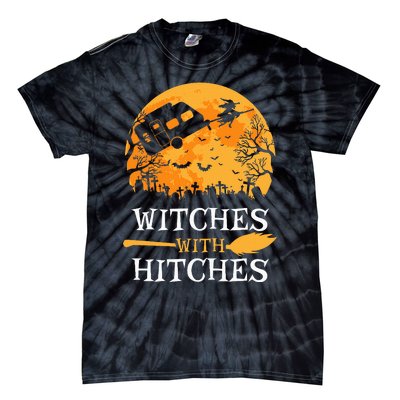 Funny Halloween Camping Gift for Witch Lovers Tie-Dye T-Shirt