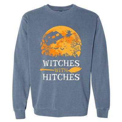 Funny Halloween Camping Gift for Witch Lovers Garment-Dyed Sweatshirt