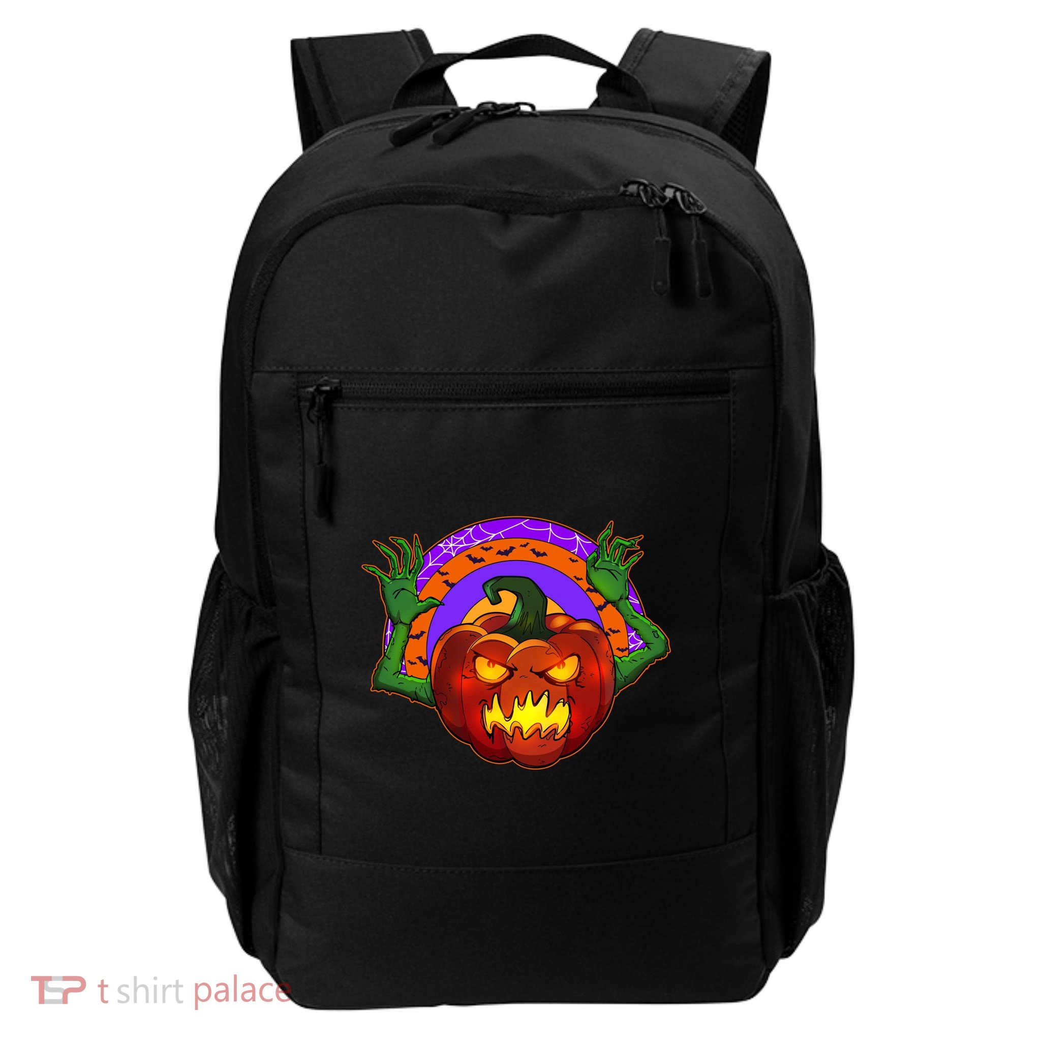 Funny Halloween Creepy Jackolantern Pumpkin Daily Commute Backpack