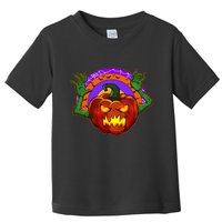 Funny Halloween Creepy Jackolantern Pumpkin Toddler T-Shirt
