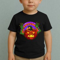Funny Halloween Creepy Jackolantern Pumpkin Toddler T-Shirt