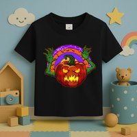Funny Halloween Creepy Jackolantern Pumpkin Toddler T-Shirt