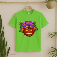 Funny Halloween Creepy Jackolantern Pumpkin T-Shirt