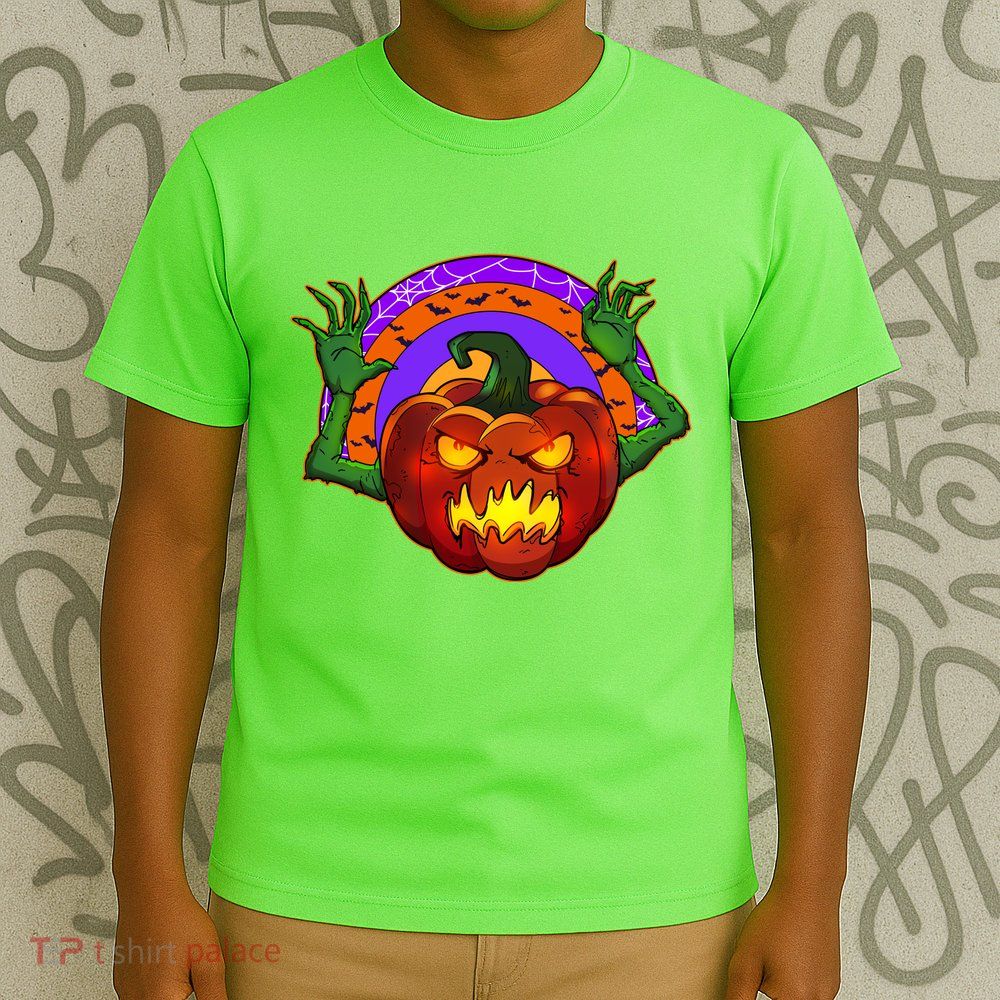 Funny Halloween Creepy Jackolantern Pumpkin T-Shirt