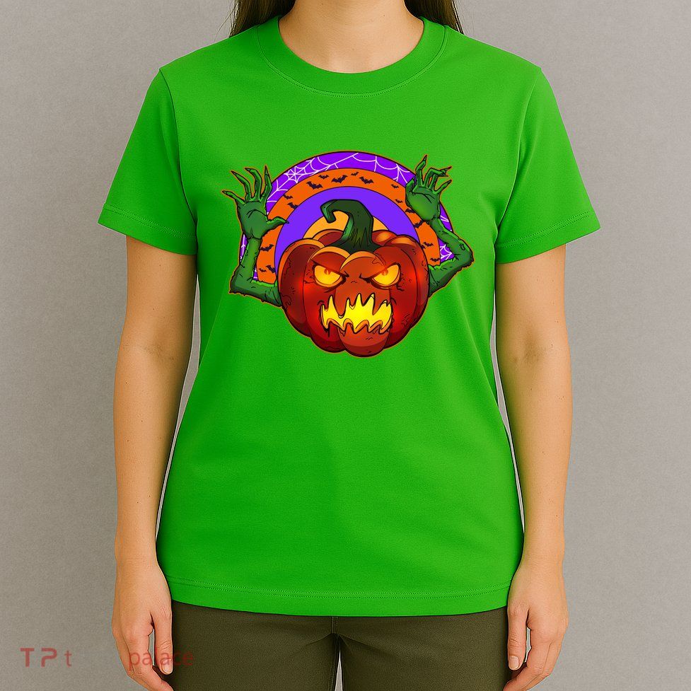 Funny Halloween Creepy Jackolantern Pumpkin T-Shirt