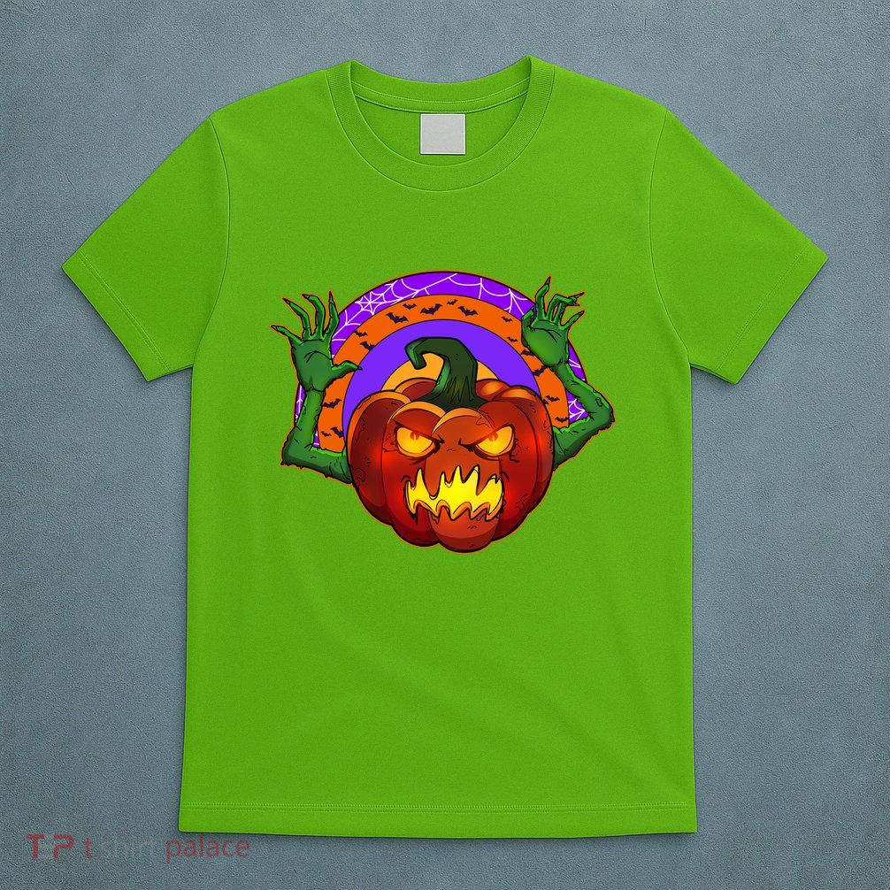Funny Halloween Creepy Jackolantern Pumpkin T-Shirt
