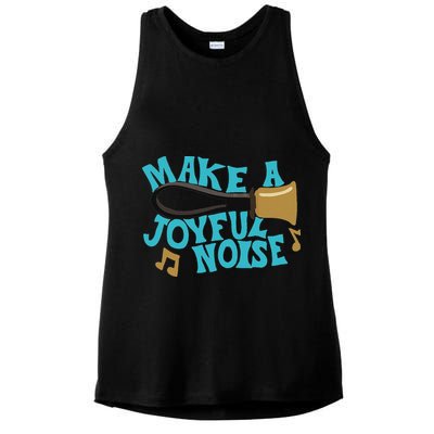 For Handbell Choir Ringers Make A Joyful Noise Graphic Ladies PosiCharge Tri-Blend Wicking Tank