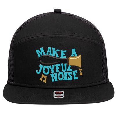 For Handbell Choir Ringers Make A Joyful Noise Graphic 7 Panel Mesh Trucker Snapback Hat