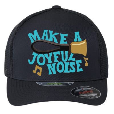 For Handbell Choir Ringers Make A Joyful Noise Graphic Flexfit Unipanel Trucker Cap