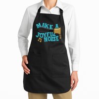 For Handbell Choir Ringers Make A Joyful Noise Graphic Full-Length Apron With Pockets