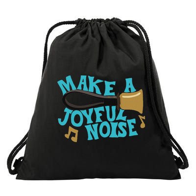 For Handbell Choir Ringers Make A Joyful Noise Graphic Drawstring Bag