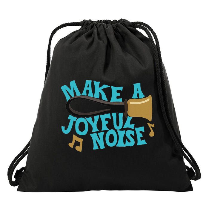 For Handbell Choir Ringers Make A Joyful Noise Graphic Drawstring Bag