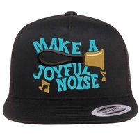 For Handbell Choir Ringers Make A Joyful Noise Graphic Flat Bill Trucker Hat