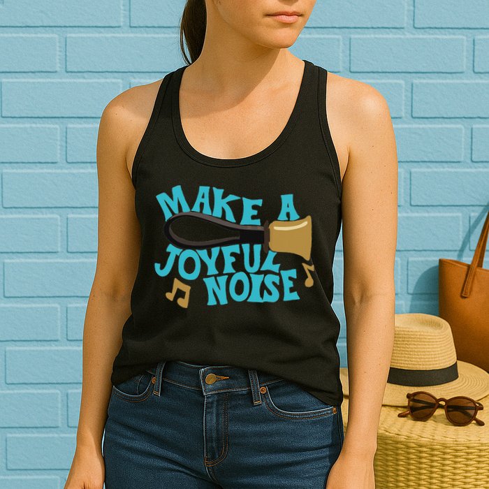 For Handbell Choir Ringers Make A Joyful Noise Graphic Womens Tank Top