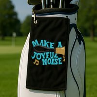 For Handbell Choir Ringers Make A Joyful Noise Graphic Golf Towel