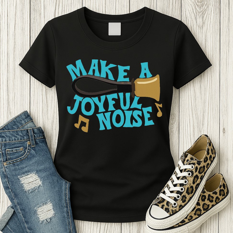 For Handbell Choir Ringers Make A Joyful Noise Graphic Womens T-Shirt