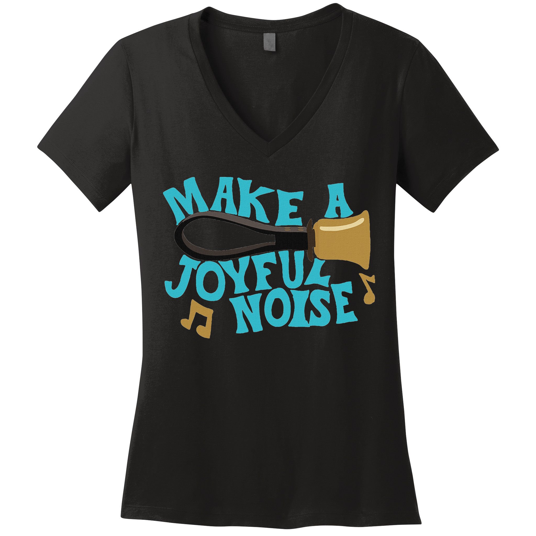 For Handbell Choir Ringers Make A Joyful Noise Graphic Women's V-Neck T-Shirt