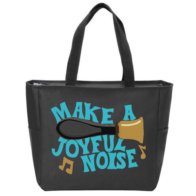 For Handbell Choir Ringers Make A Joyful Noise Graphic Zip Tote Bag