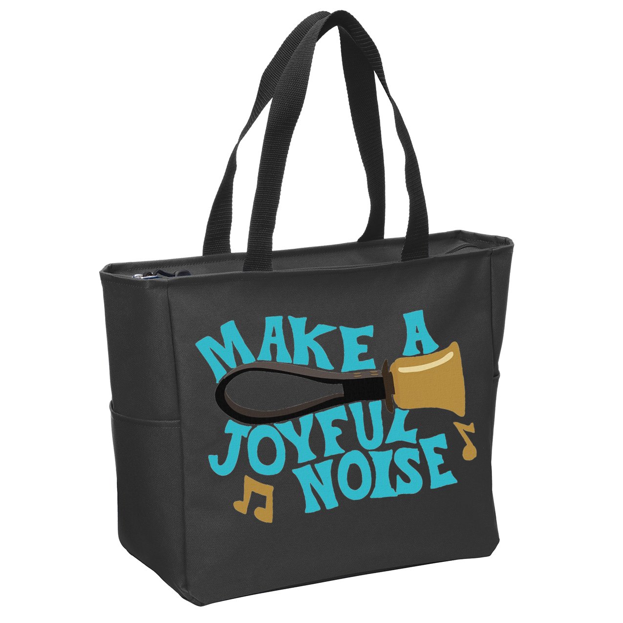 For Handbell Choir Ringers Make A Joyful Noise Graphic Zip Tote Bag