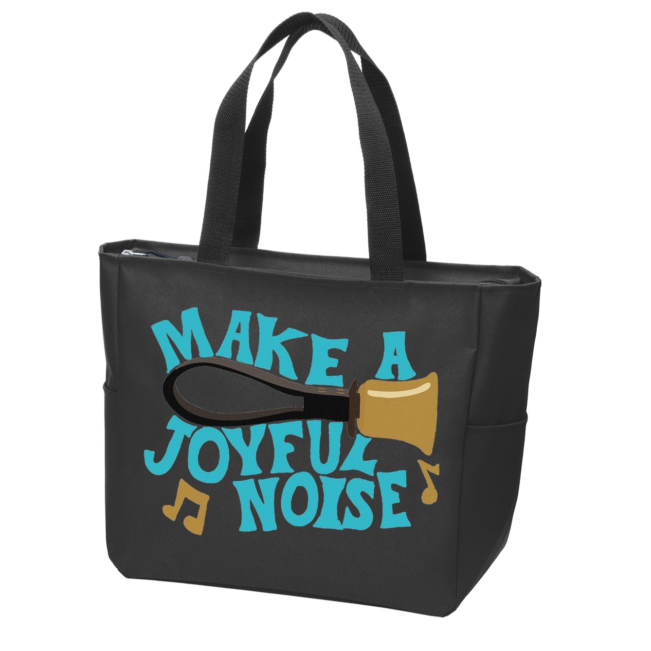 For Handbell Choir Ringers Make A Joyful Noise Graphic Zip Tote Bag