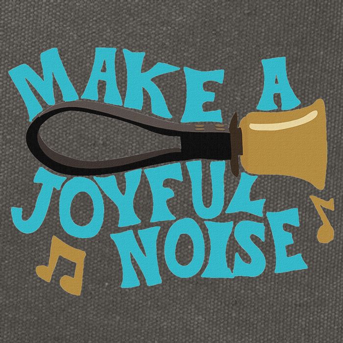 For Handbell Choir Ringers Make A Joyful Noise Graphic Cotton Canvas Backpack
