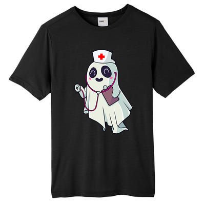 Funny Halloween Costume Cute Pocket Ghost Nurse Scrub Gift Tall Fusion ChromaSoft Performance T-Shirt