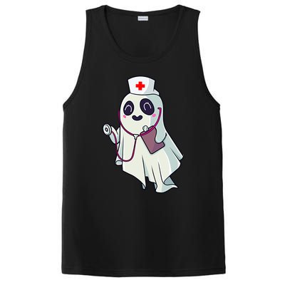 Funny Halloween Costume Cute Pocket Ghost Nurse Scrub Gift PosiCharge Competitor Tank