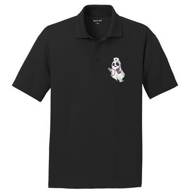 Funny Halloween Costume Cute Pocket Ghost Nurse Scrub Gift PosiCharge RacerMesh Polo