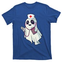 Funny Halloween Costume Cute Pocket Ghost Nurse Scrub Gift T-Shirt