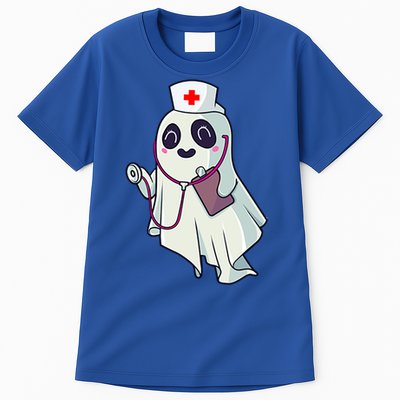 Funny Halloween Costume Cute Pocket Ghost Nurse Scrub Gift Tall T-Shirt