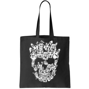 Funny Halloween Costume Skull Corgi Dog Lover Tote Bag