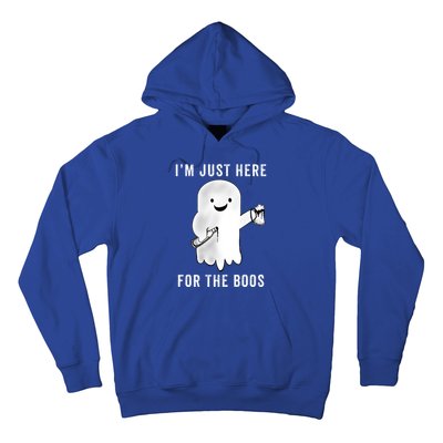 Funny Halloween Cute Gift Party Beer Just Here For The Boos Great Gift Hoodie