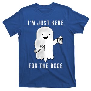 Funny Halloween Cute Gift Party Beer Just Here For The Boos Great Gift T-Shirt