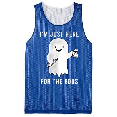 Funny Halloween Cute Gift Party Beer Just Here For The Boos Great Gift Mesh Reversible Basketball Jersey Tank