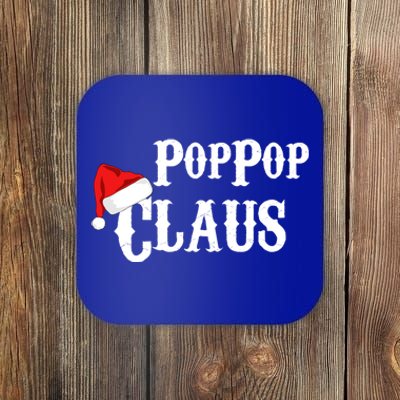 Funny Holiday Christmas Pop Pop Claus Santa Gift Coaster