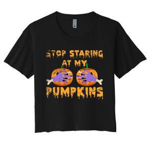 Funny Halloween Costume Gift Idea Halloween Women's Crop Top Tee