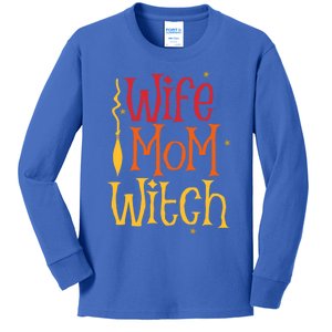 Funny Halloween Costume Party Gift For Wife Mom Witch Lover Gift Kids Long Sleeve Shirt