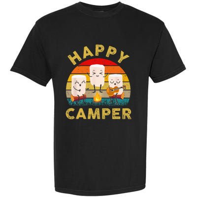 Funny Happy Cute Marshmallow Camper Bonfire Kids Women Men Garment-Dyed Heavyweight T-Shirt