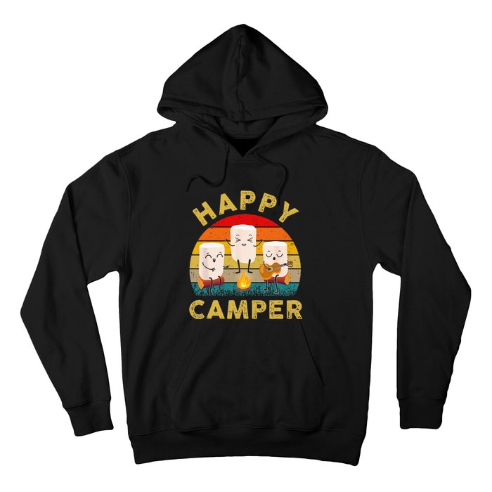 Funny Happy Cute Marshmallow Camper Bonfire Kids Women Men Hoodie