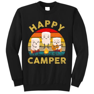 Funny Happy Cute Marshmallow Camper Bonfire Kids Women Men Sweatshirt