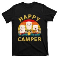 Funny Happy Cute Marshmallow Camper Bonfire Kids Women Men T-Shirt