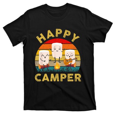 Funny Happy Cute Marshmallow Camper Bonfire Kids Women Men T-Shirt