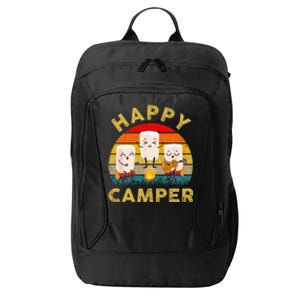 Funny Happy Cute Marshmallow Camper Bonfire Kids Women Men City Backpack