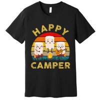 Funny Happy Cute Marshmallow Camper Bonfire Kids Women Men Premium T-Shirt