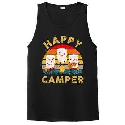 Funny Happy Cute Marshmallow Camper Bonfire Kids Women Men PosiCharge Competitor Tank