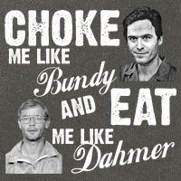 Funny Halloween, Cute Halloween, Choke Me Like Bundy Eat Me Like Dahmer Cotton Canvas Backpack