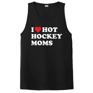 Funny Hockey Cool Gift I Love Hot Hockey Moms Funny Gift PosiCharge Competitor Tank