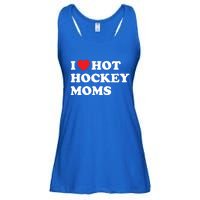 Funny Hockey Cool Gift I Love Hot Hockey Moms Funny Gift Ladies Essential Flowy Tank