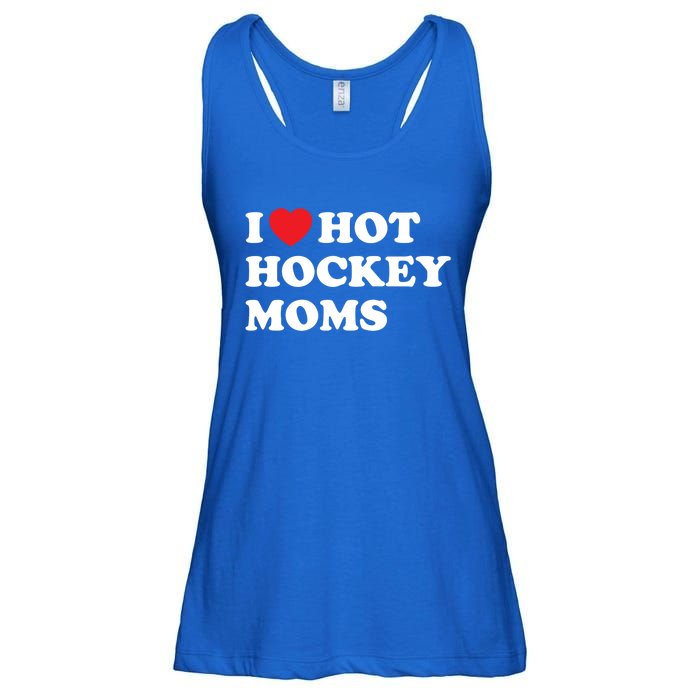 Funny Hockey Cool Gift I Love Hot Hockey Moms Funny Gift Ladies Essential Flowy Tank