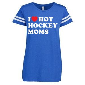 Funny Hockey Cool Gift I Love Hot Hockey Moms Funny Gift Enza Ladies Jersey Football T-Shirt